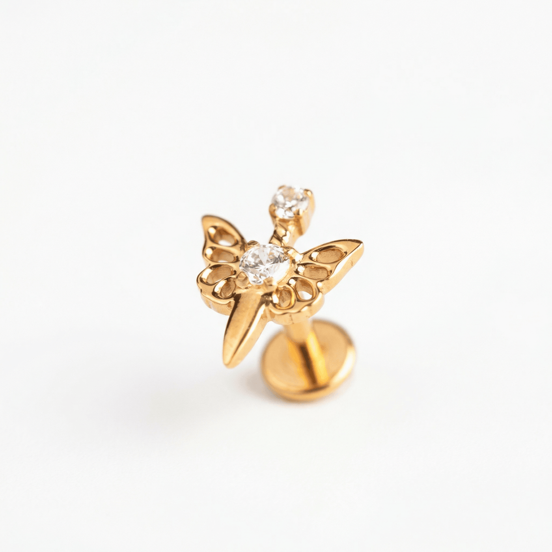 Butterfly Front Helix Piercing · helix jewelry stud