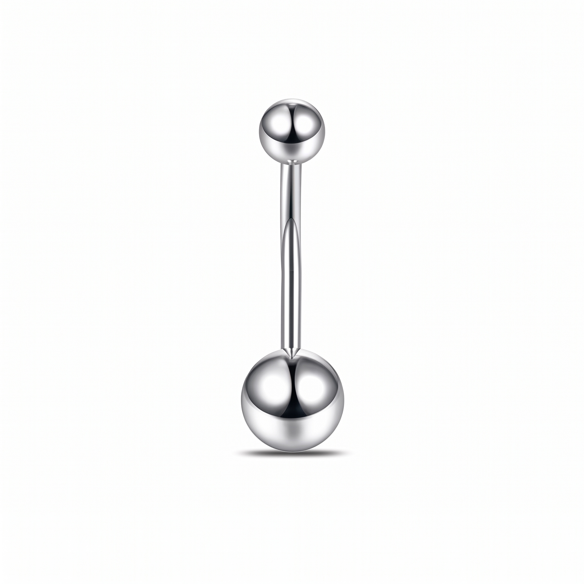 Classic Titanium belly button ring in gold 12 mm on champagne satin — G23 titanium 14G