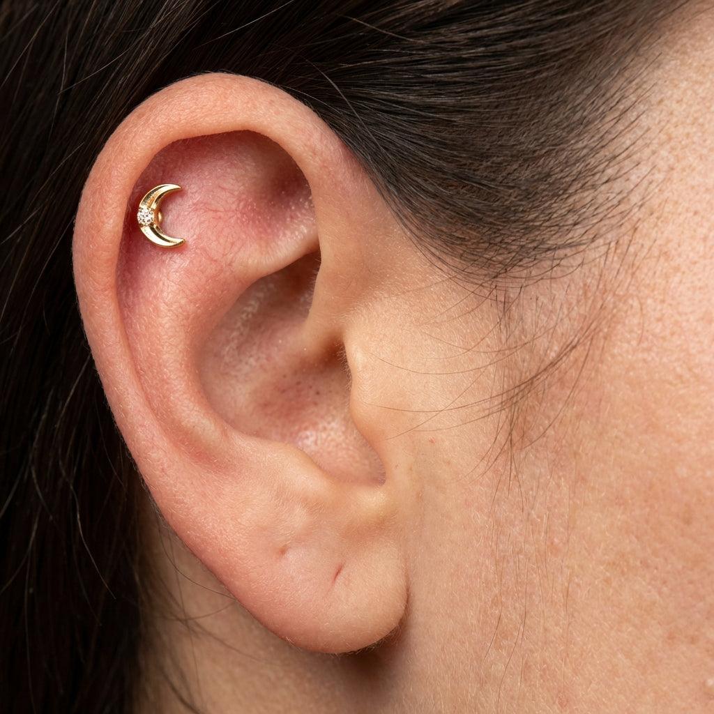 Double Helix Ear Piercing · helix jewelry stud