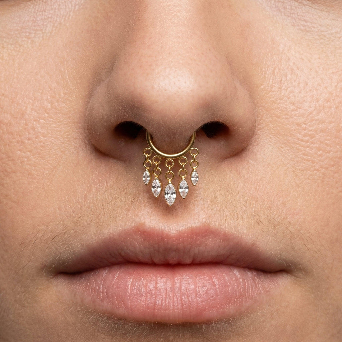 Dangling Piercing In Septum · septum jewelry stud