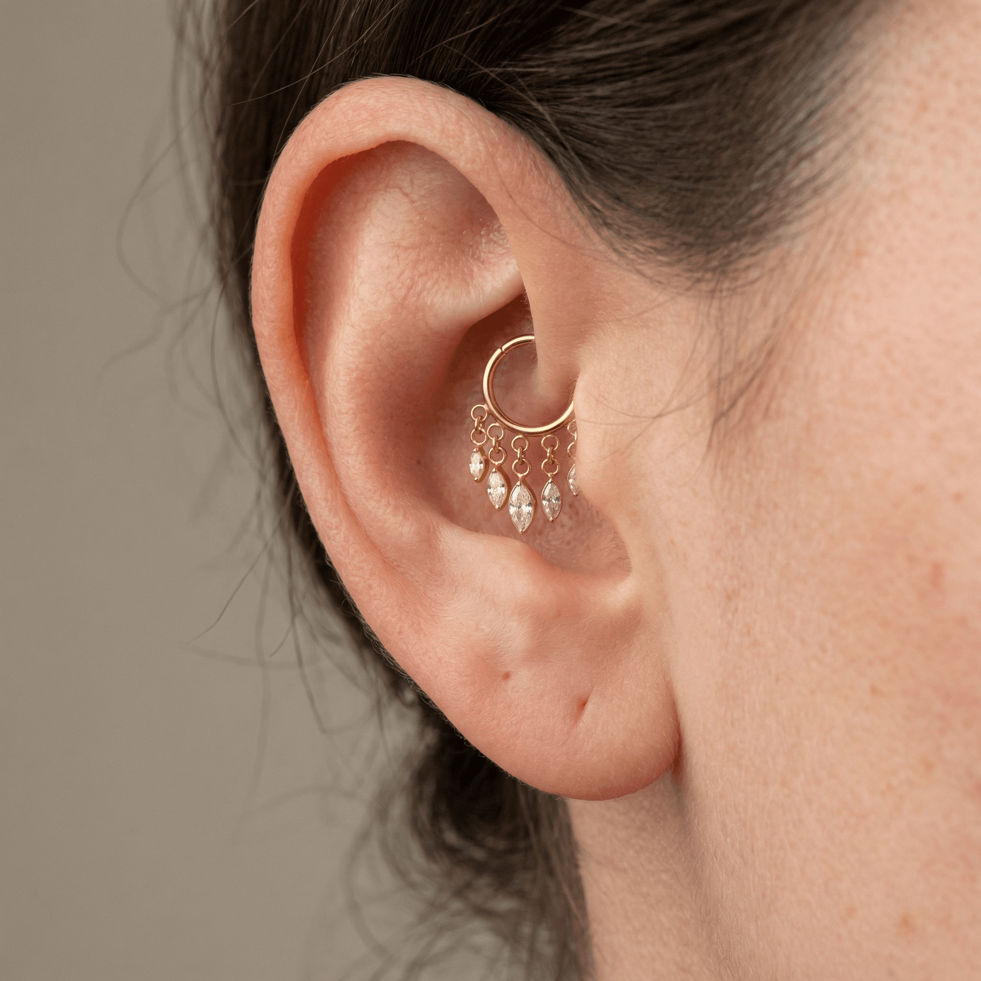 Dangling Piercing In Septum · daith stud