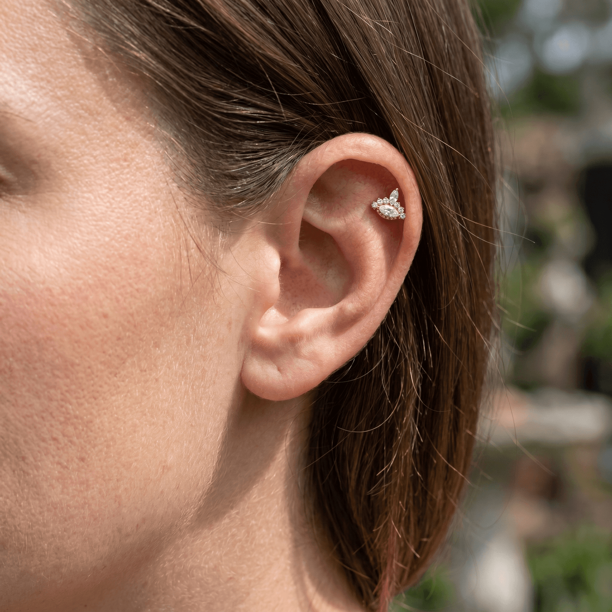 Evil Front Helix Piercing · helix jewelry stud