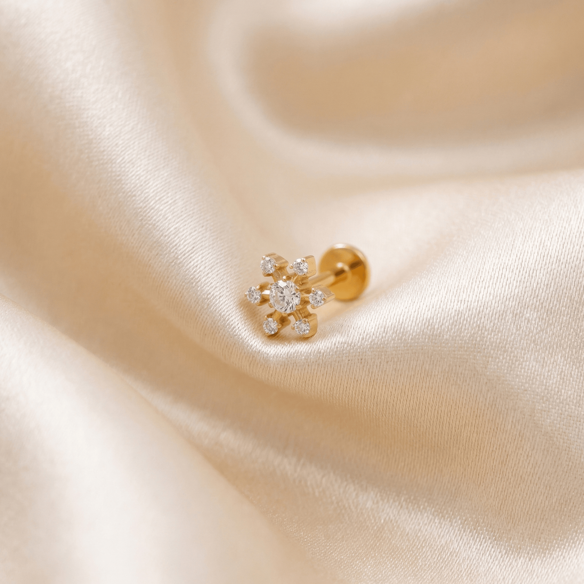 Gold Helix Piercing Earrings - Gold Piercing Earrings -
