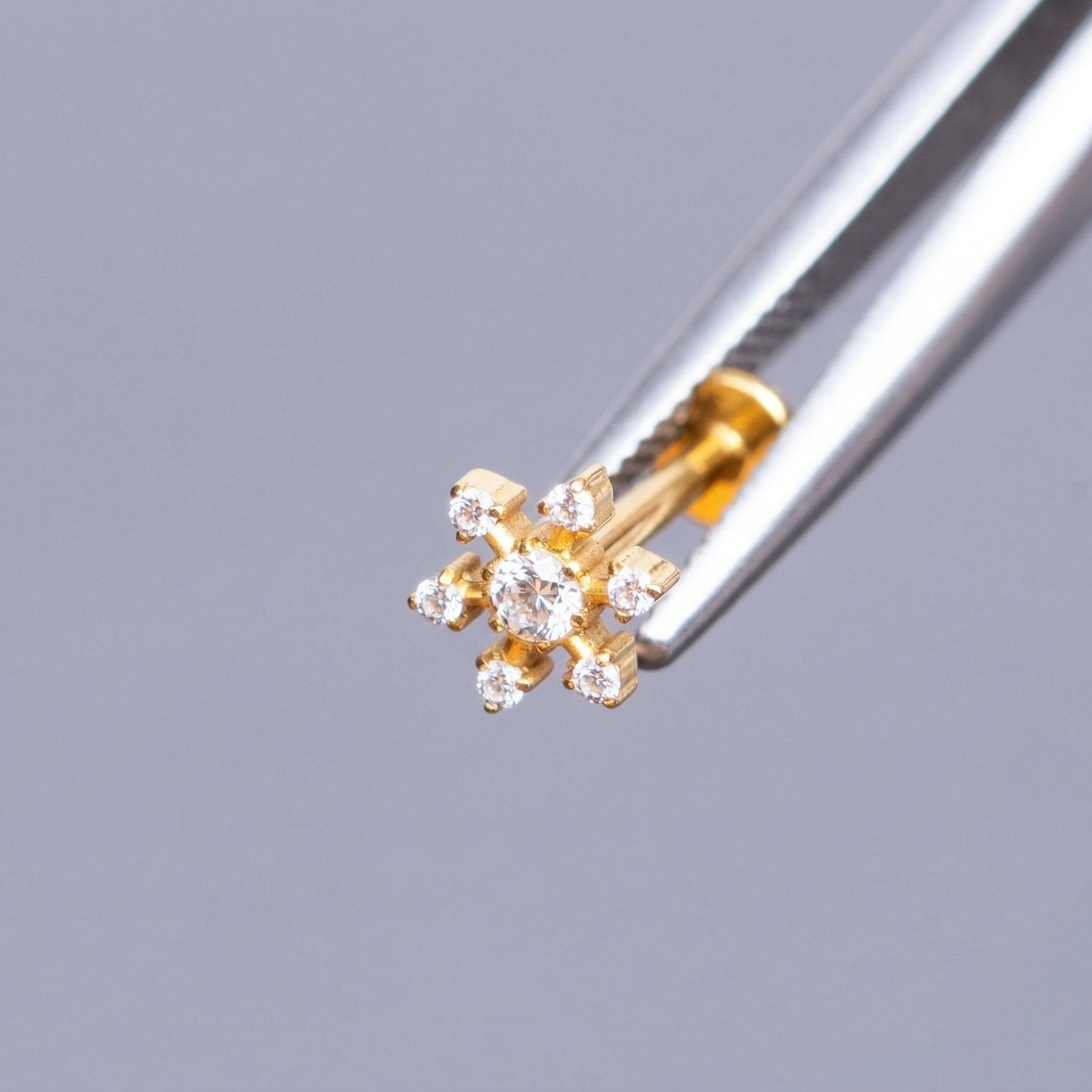 Gold Helix Piercing Earrings - Gold Piercing Earrings -