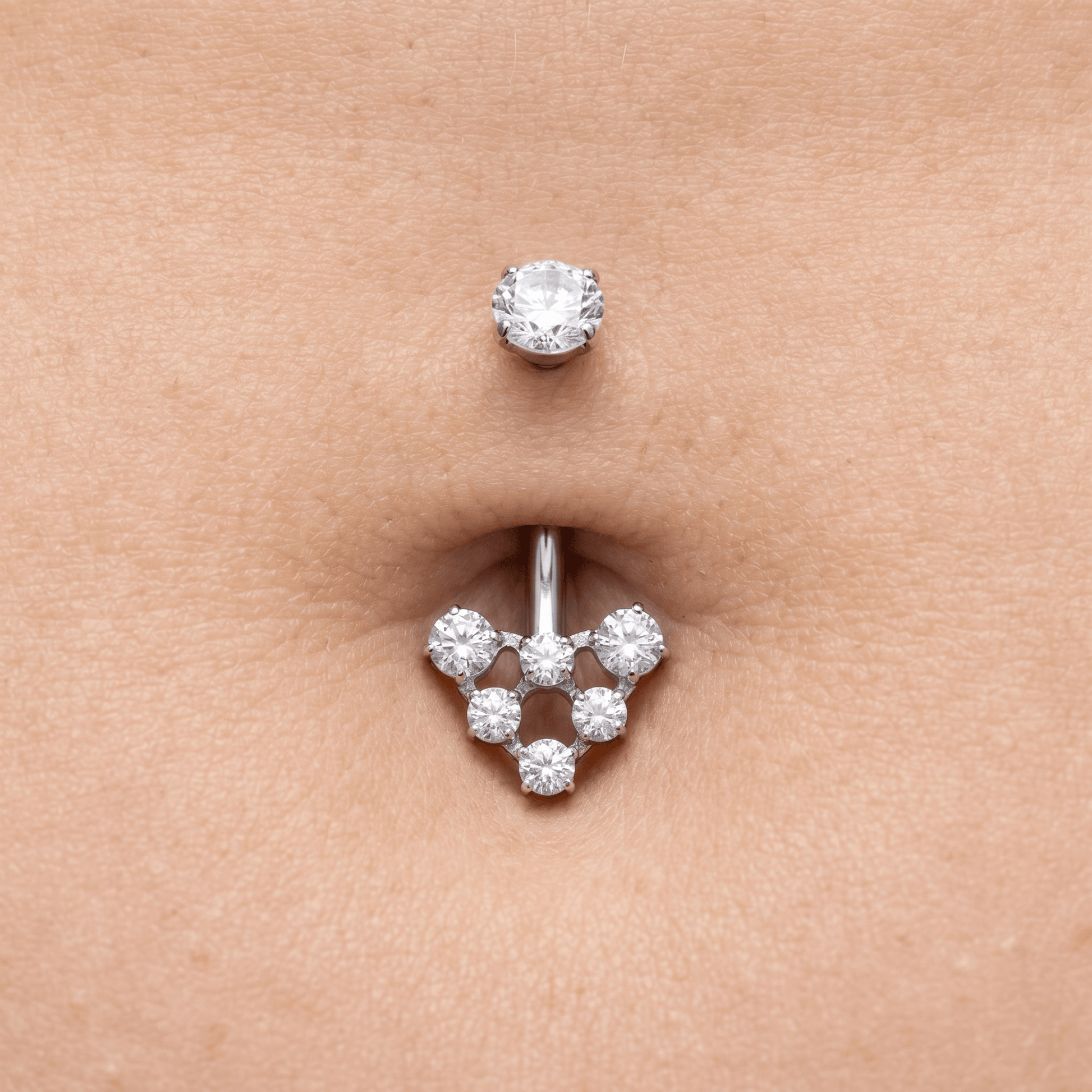 Double Belly Button Piercing · belly button stud