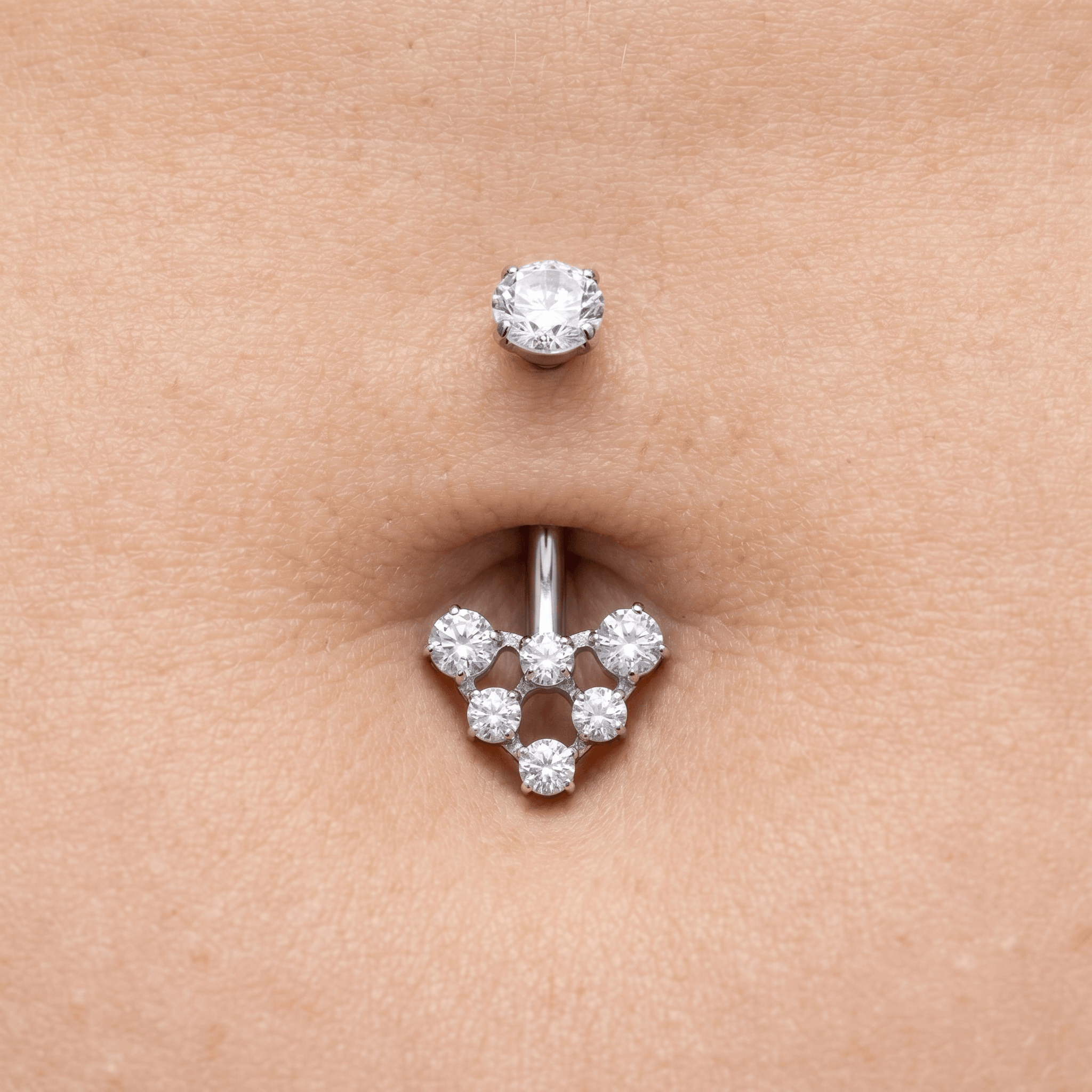 Double Belly Button Piercing · belly button stud