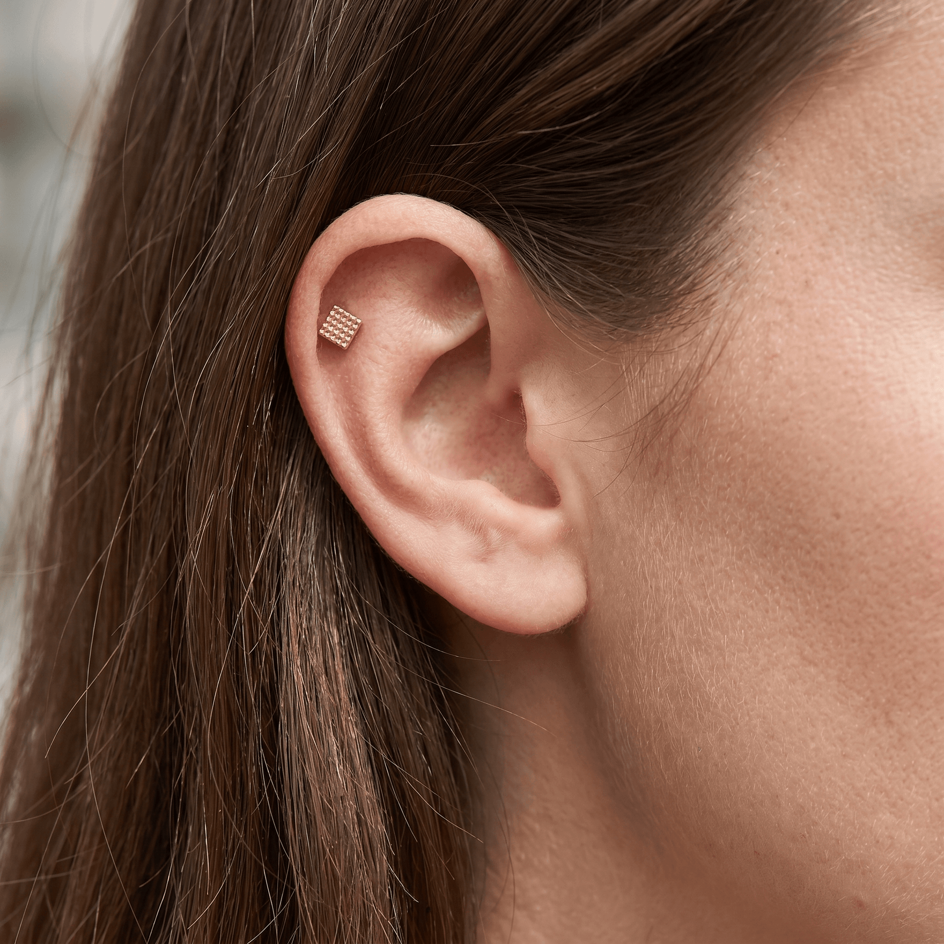 Geometric Hidden Helix Piercing · helix jewelry stud