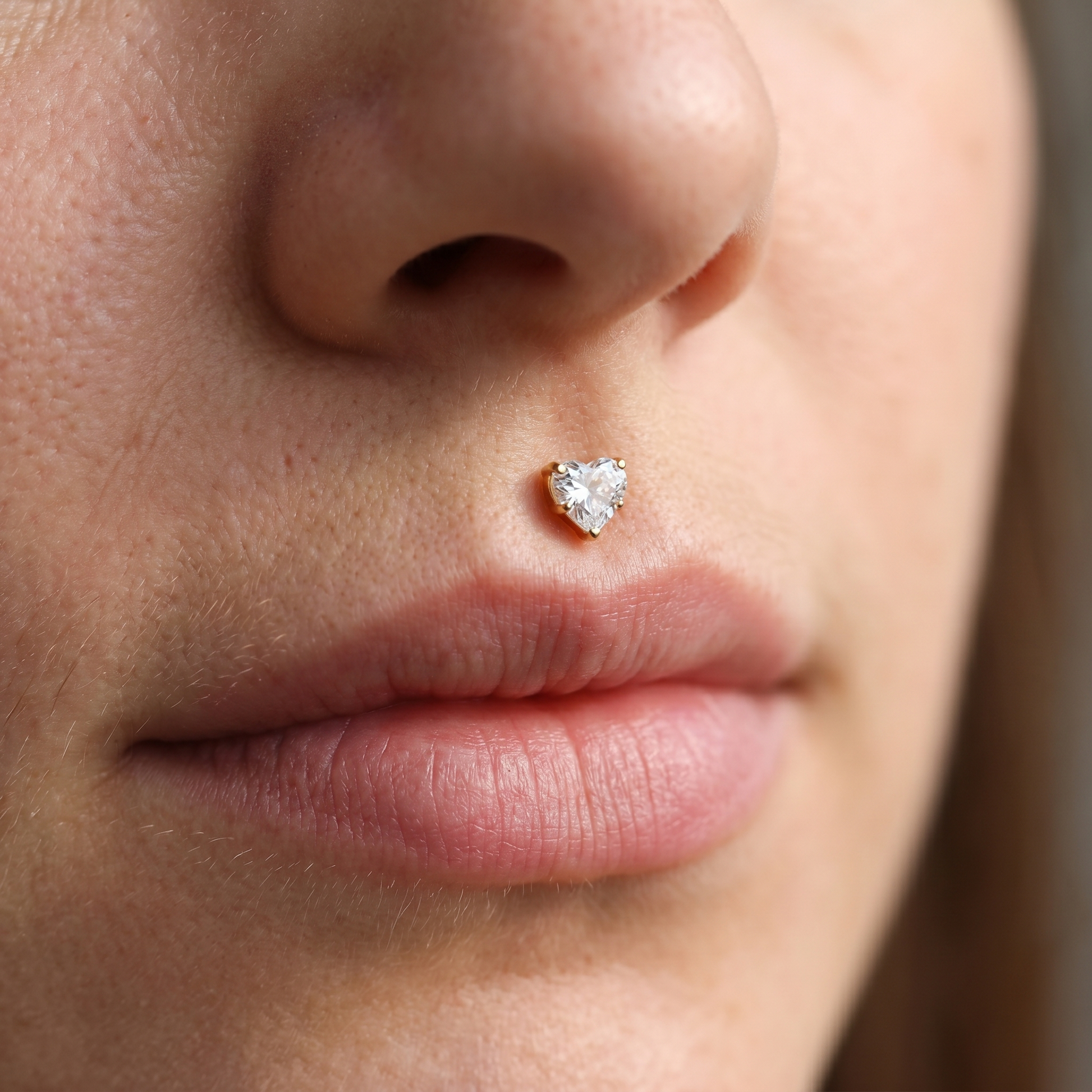 Vertical Labret Piercing Jewelry · medusa stud