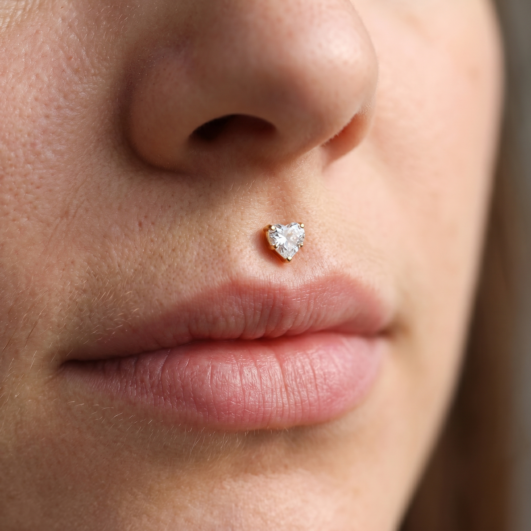 Vertical Labret Piercing Jewelry · medusa stud