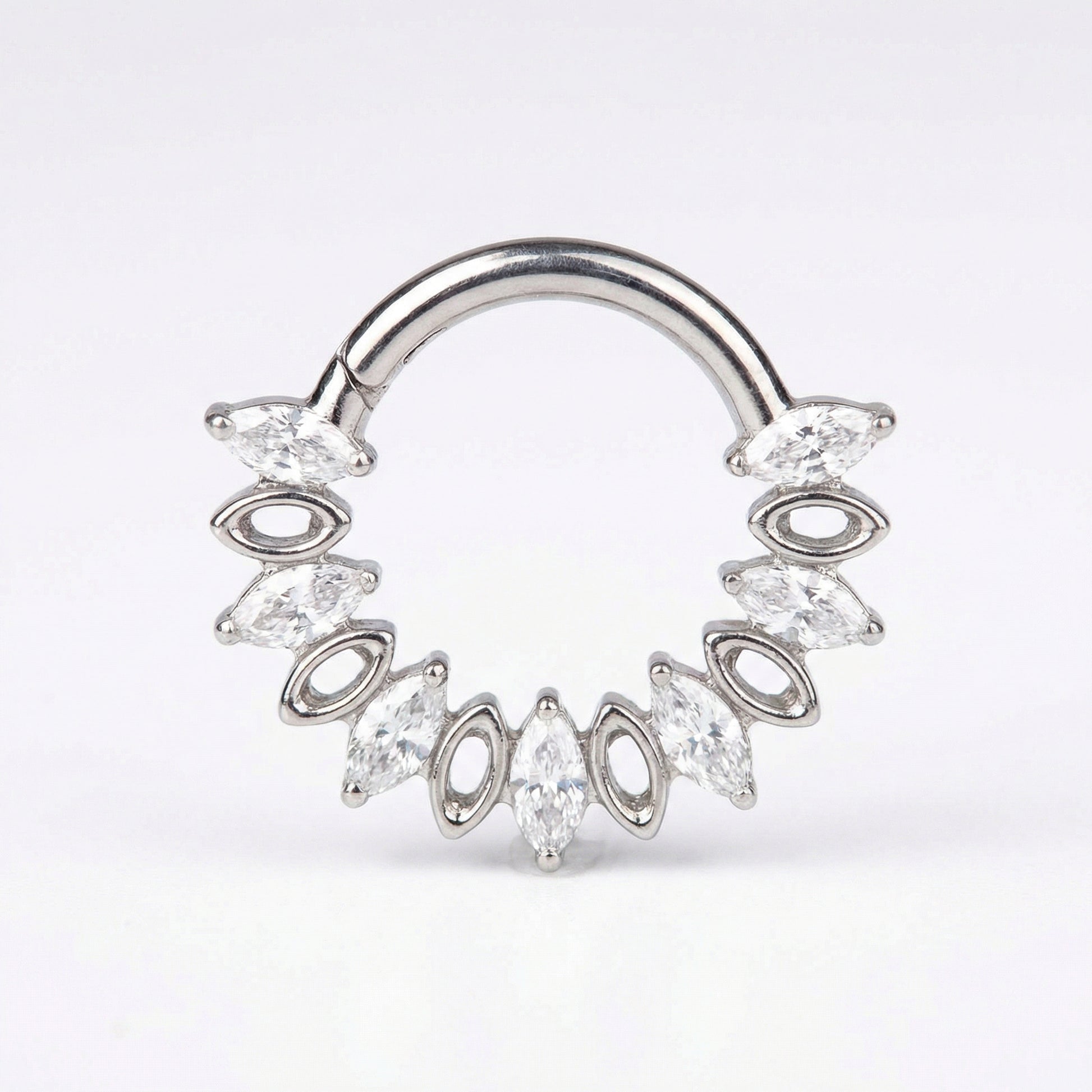 Hidden Helix Piercing Jewelry - 16G G23 titanium silver