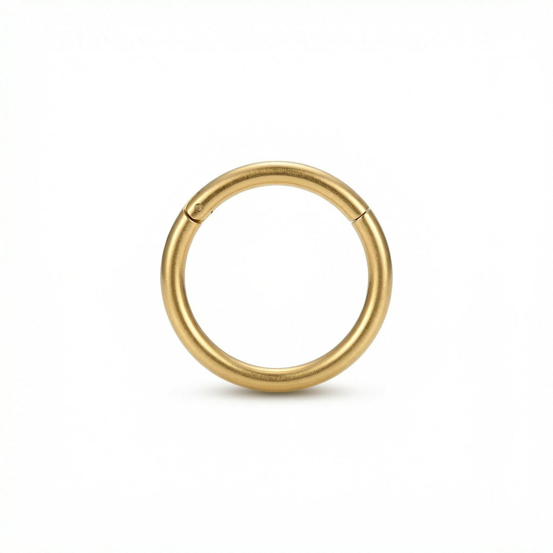 Silver minimalist plain clicker stud — double helix piercing placement