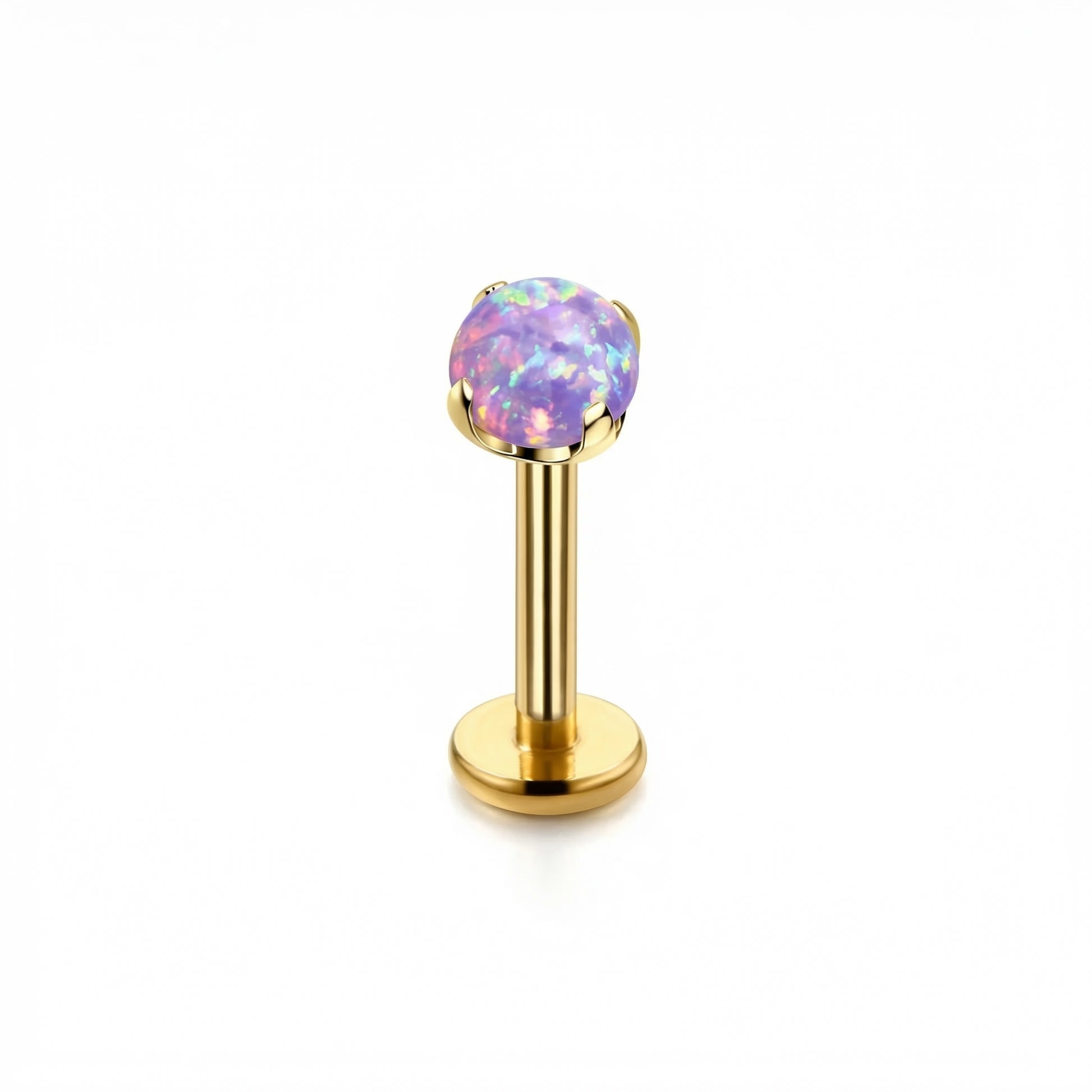 Titanium Nose Piercing Jewelry - Gold titanium with a