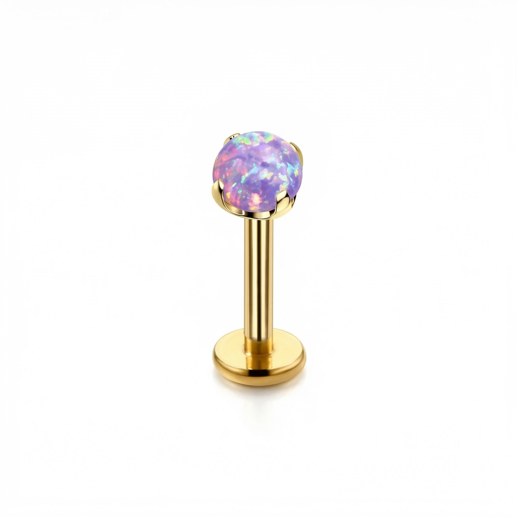 Titanium Nose Piercing Jewelry - Gold titanium with a