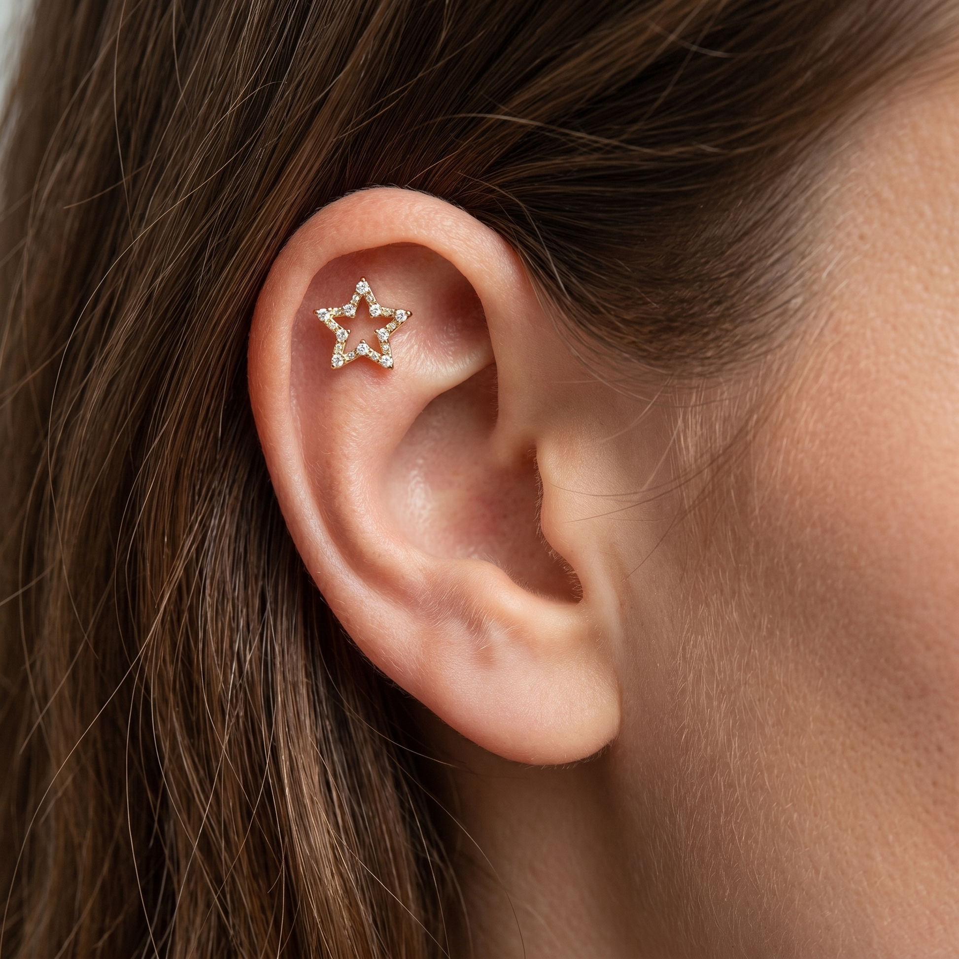 Gold titanium styled gracefully in a standard .