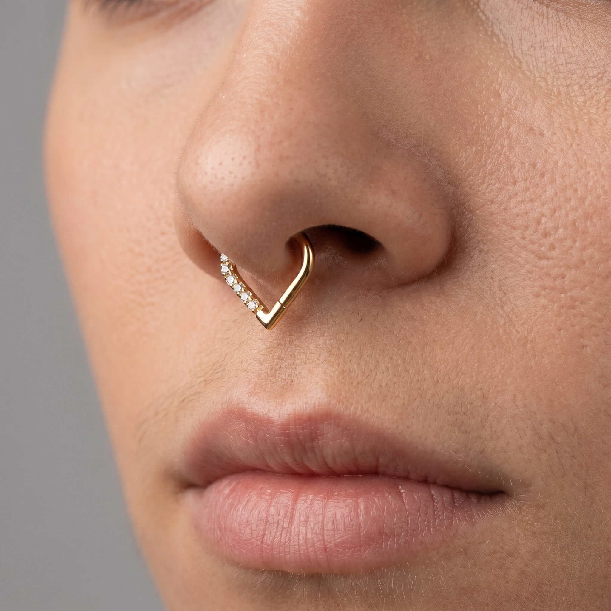 Romantic Piercing In Septum · septum jewelry stud