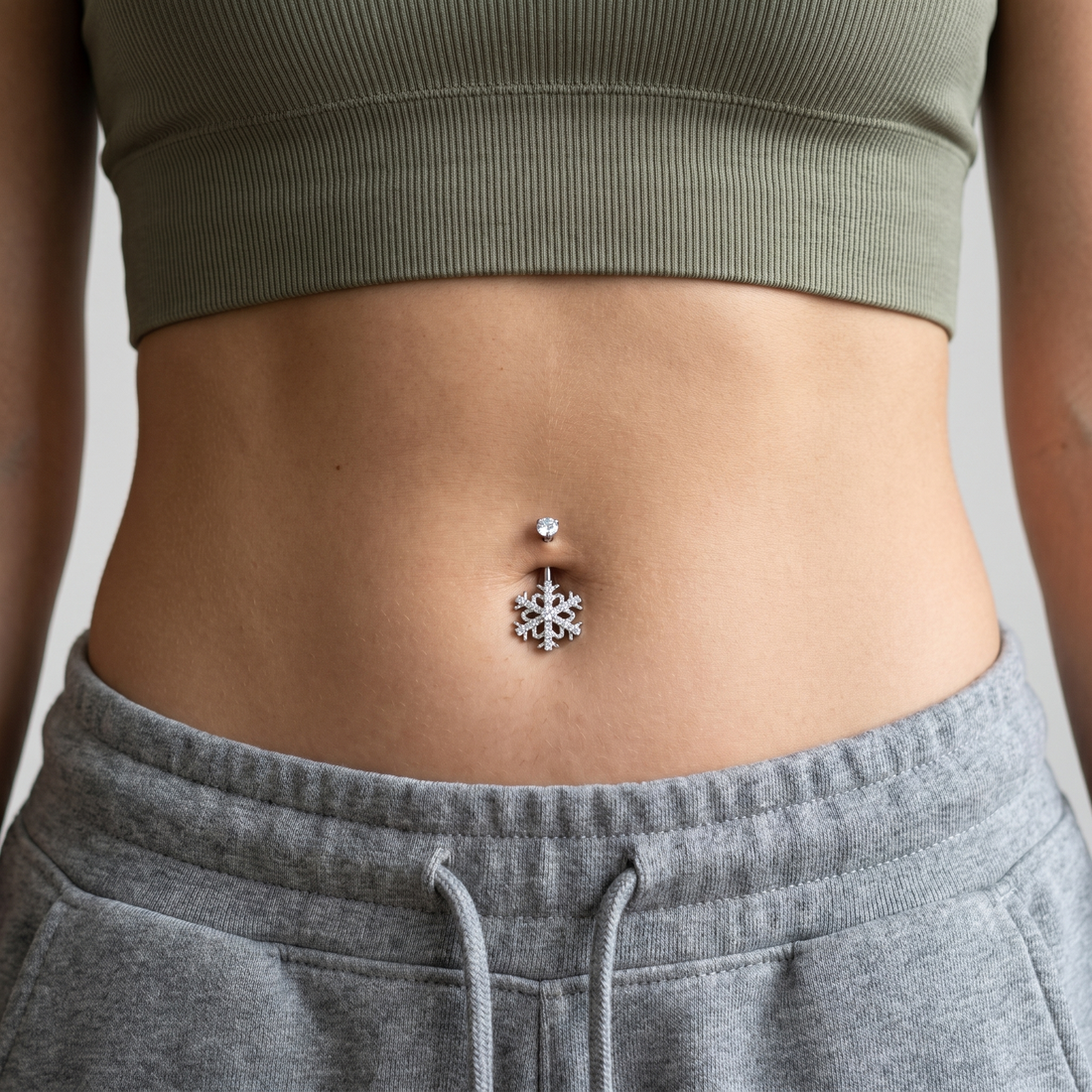 Floating Belly Button Piercing · belly button stud