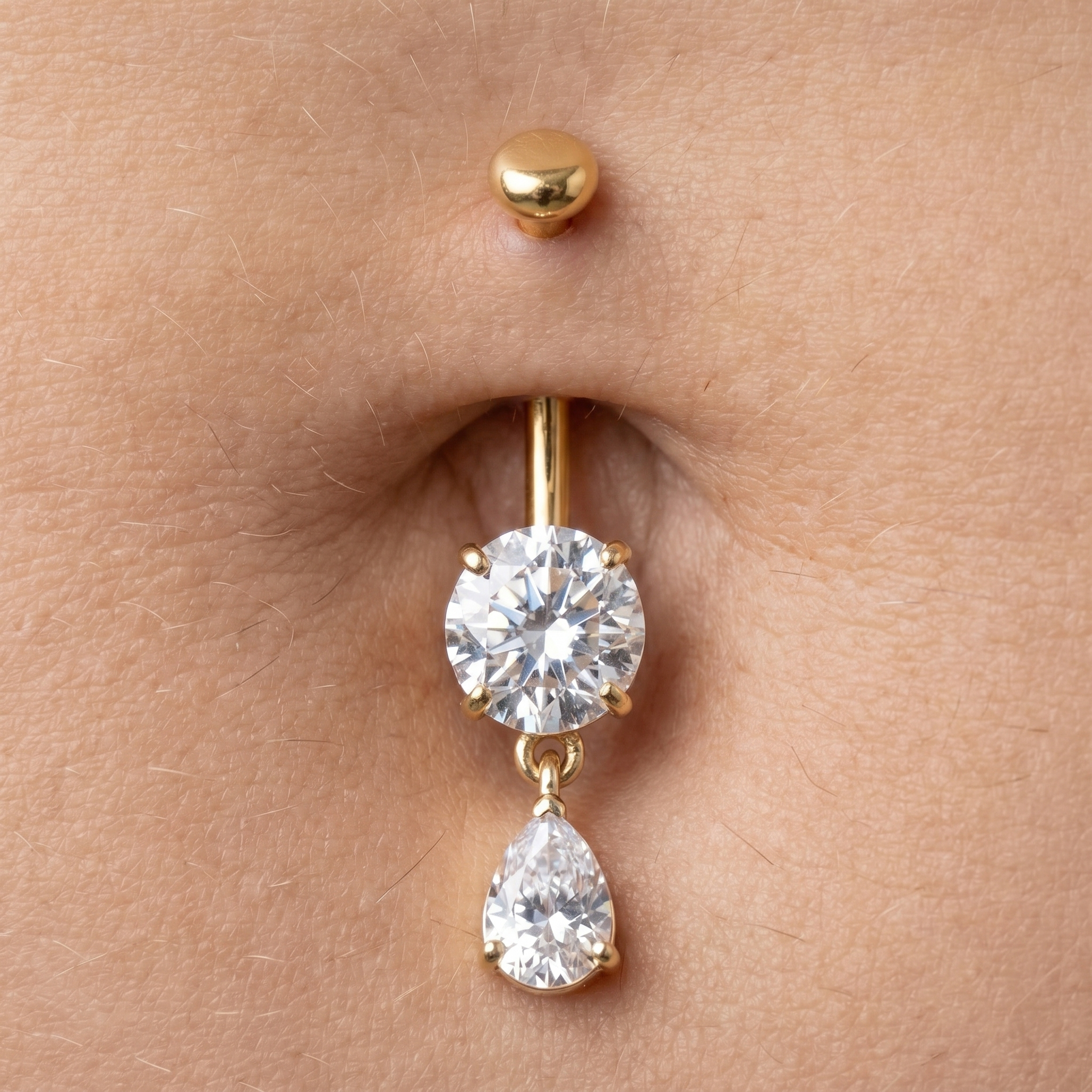Belly Button Piercing Healing - Pear shaped belly jewelry