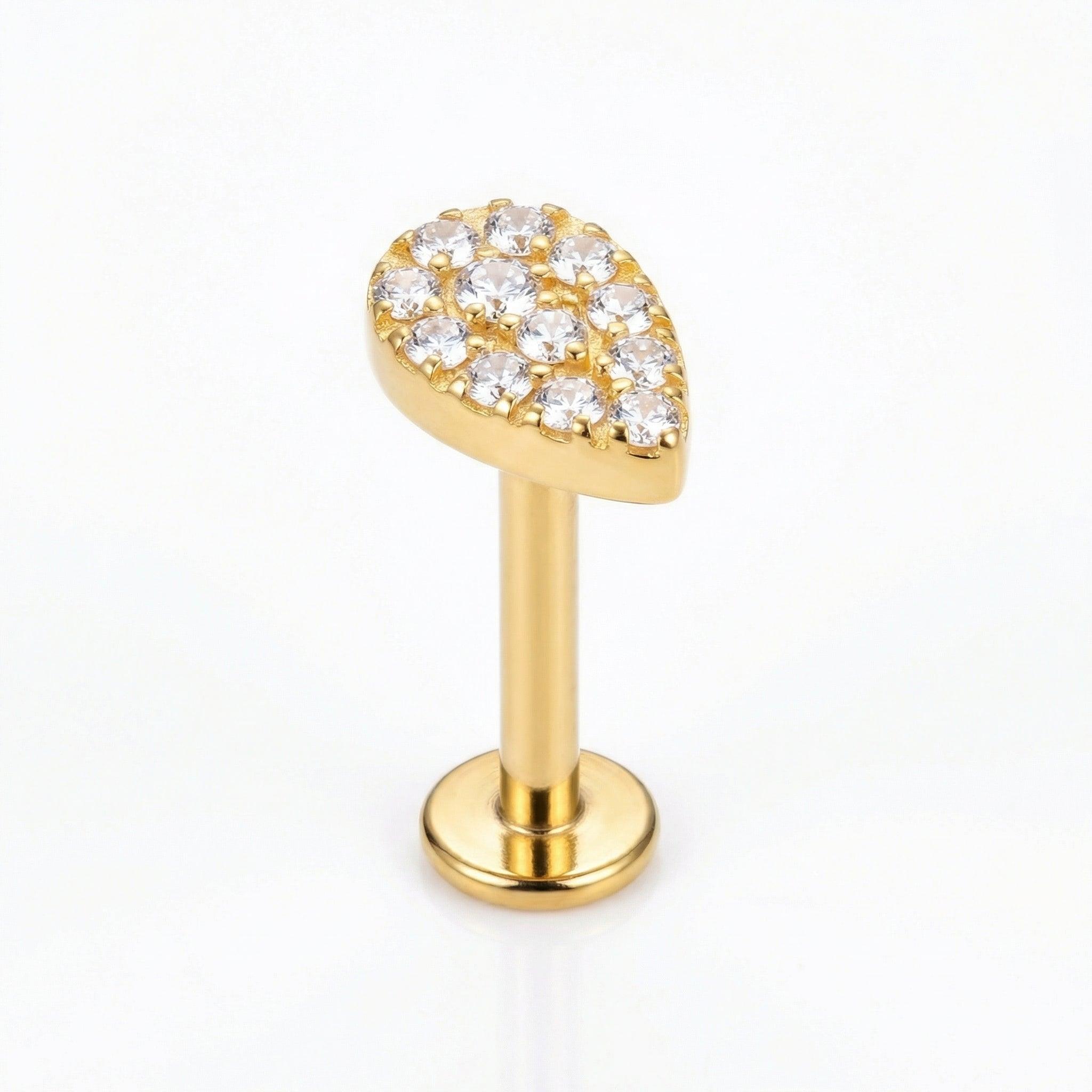 Forward Helix Piercing Jewelry - 16G G23 titanium gold