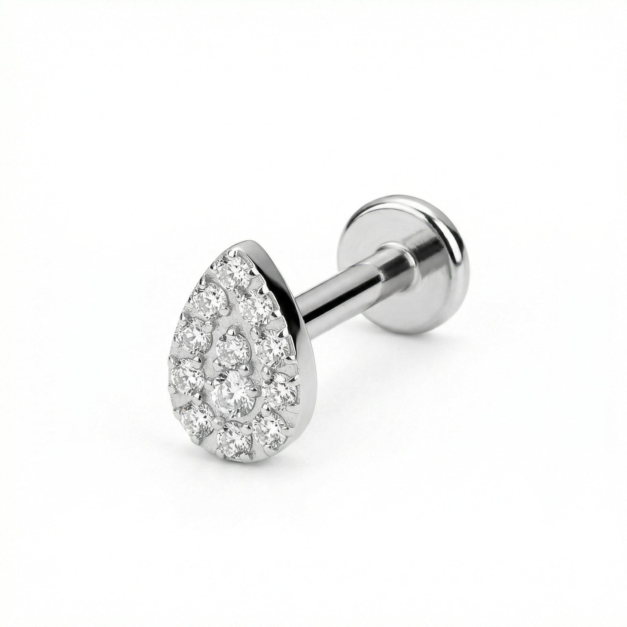 Forward Helix Piercing Jewelry - 16G G23 titanium silver