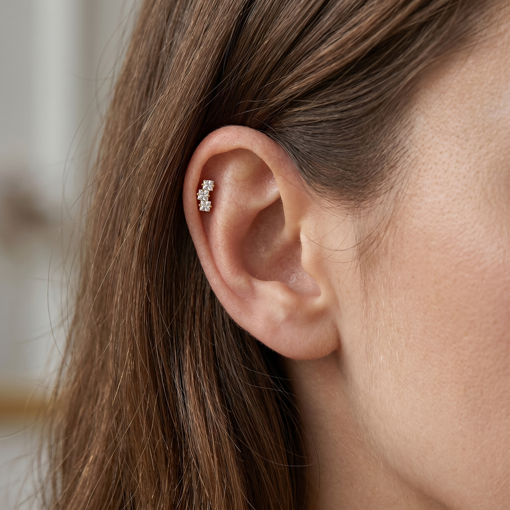 Zircon Helix Ear Piercing · helix jewelry stud