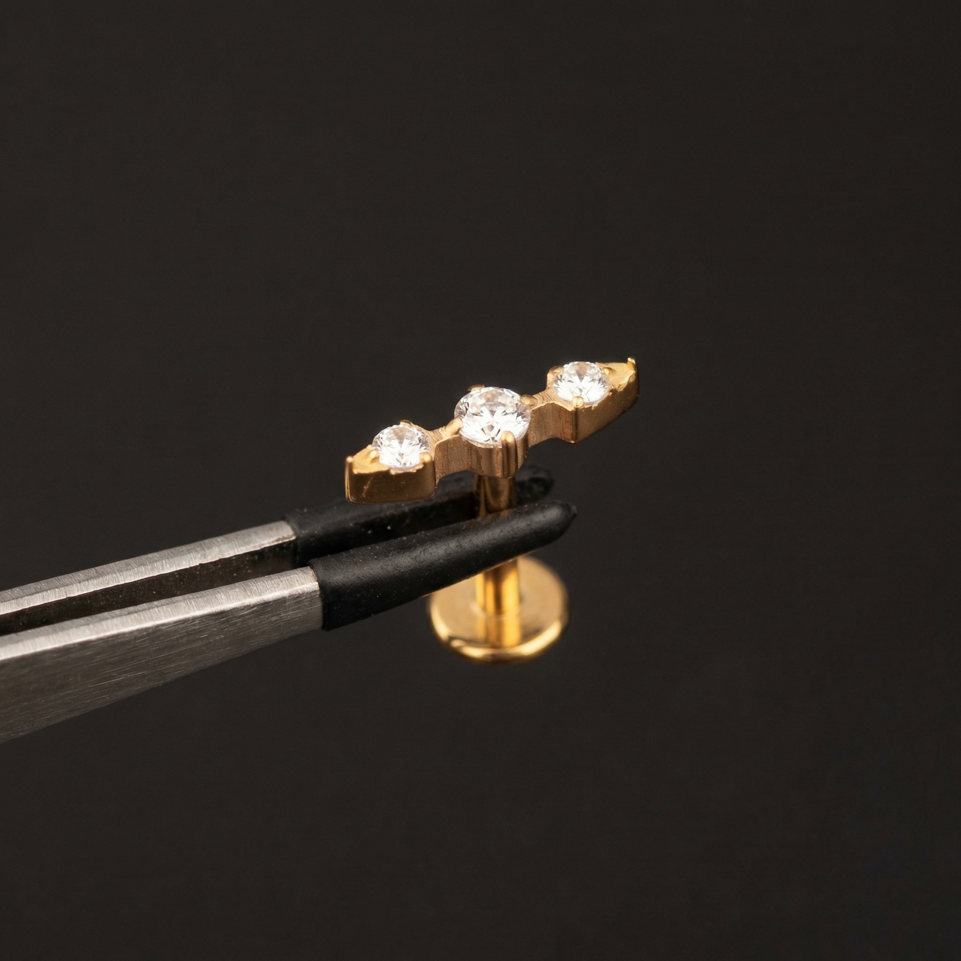 Tragus And Antitragus Piercing - Precision piercing tweezers holding