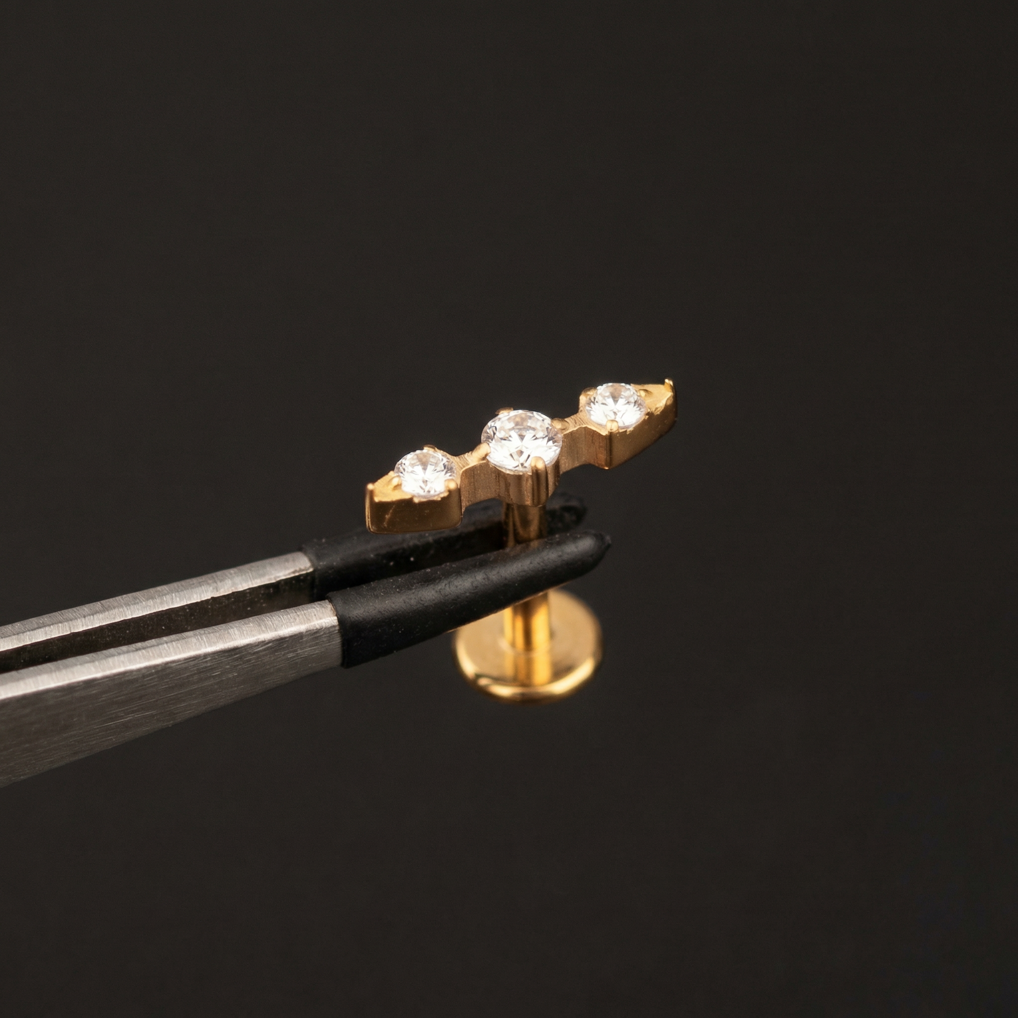 Tragus And Antitragus Piercing - Precision piercing tweezers holding