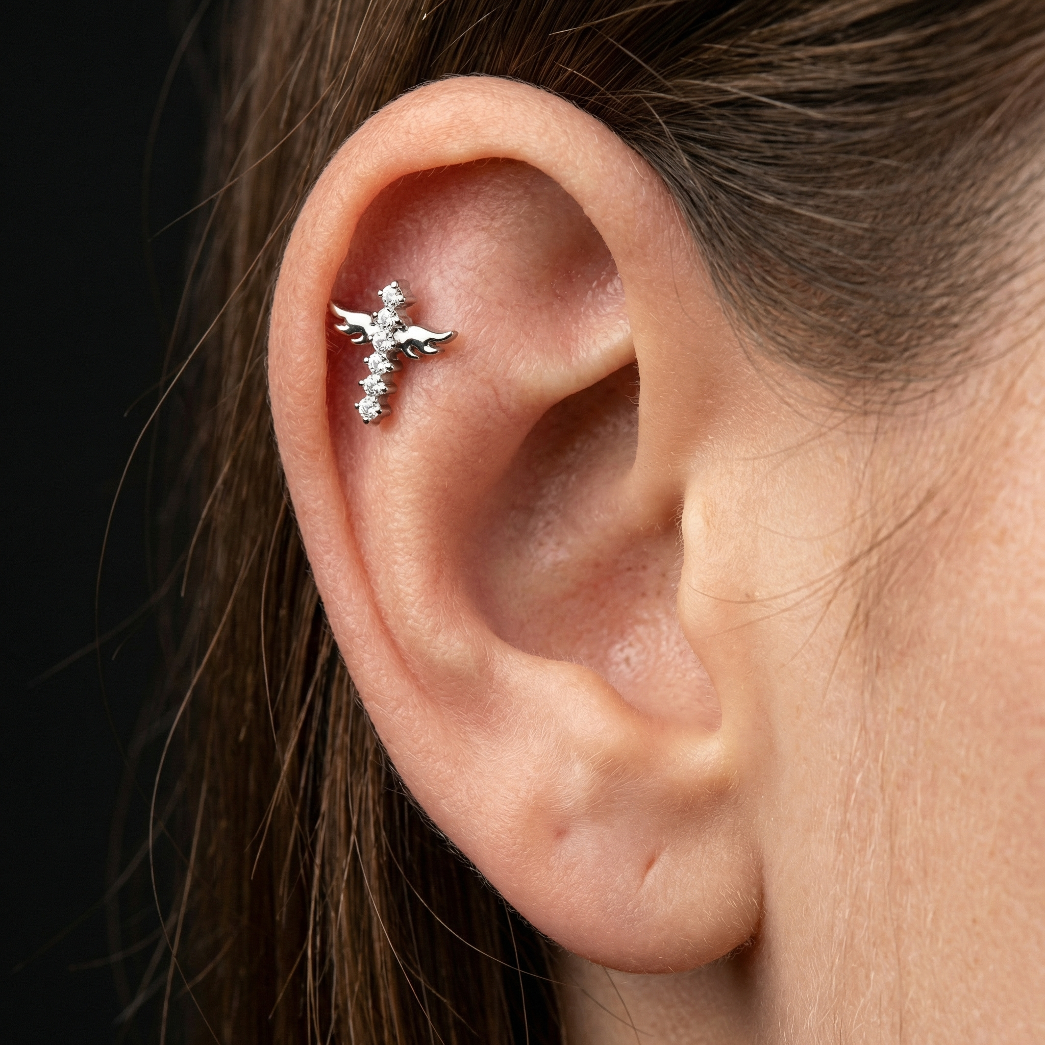 Double Helix Ear Piercing Jewelry · helix jewelry stud