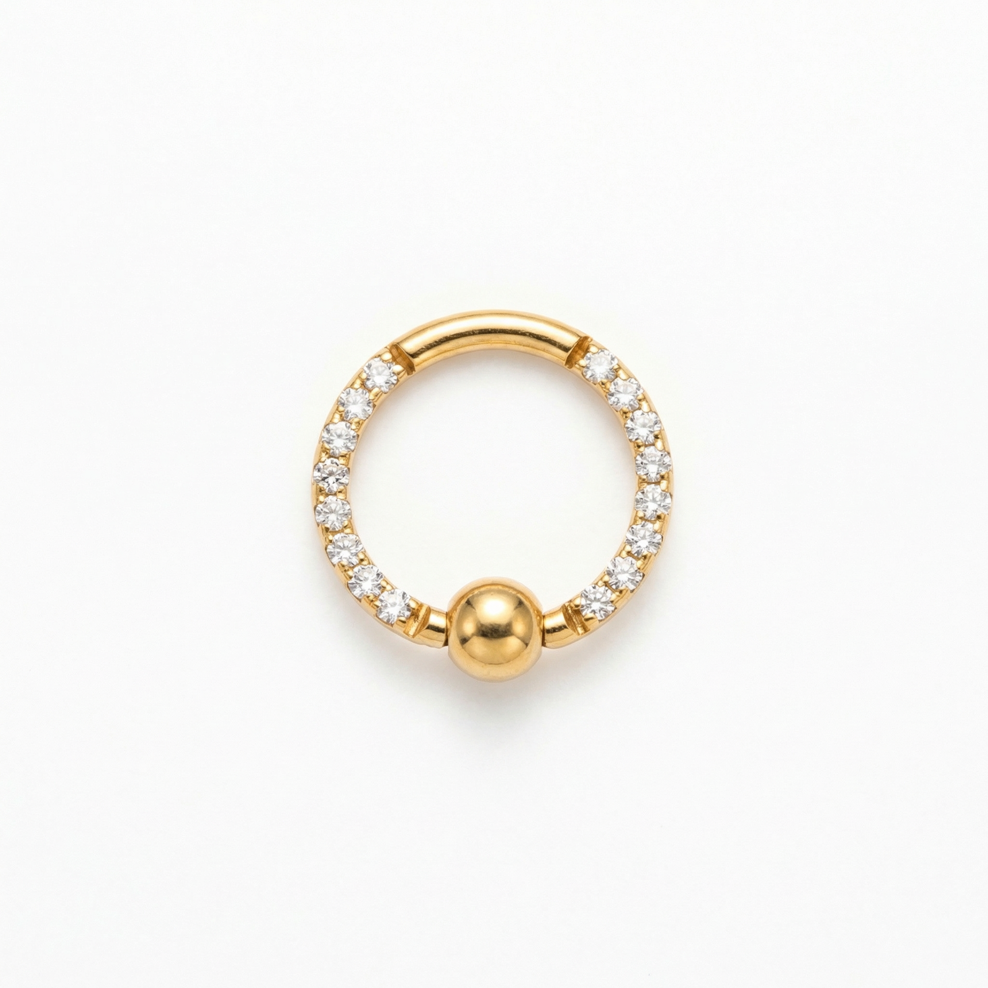 Earrings For A Daith Piercing - 16G G23 titanium gold