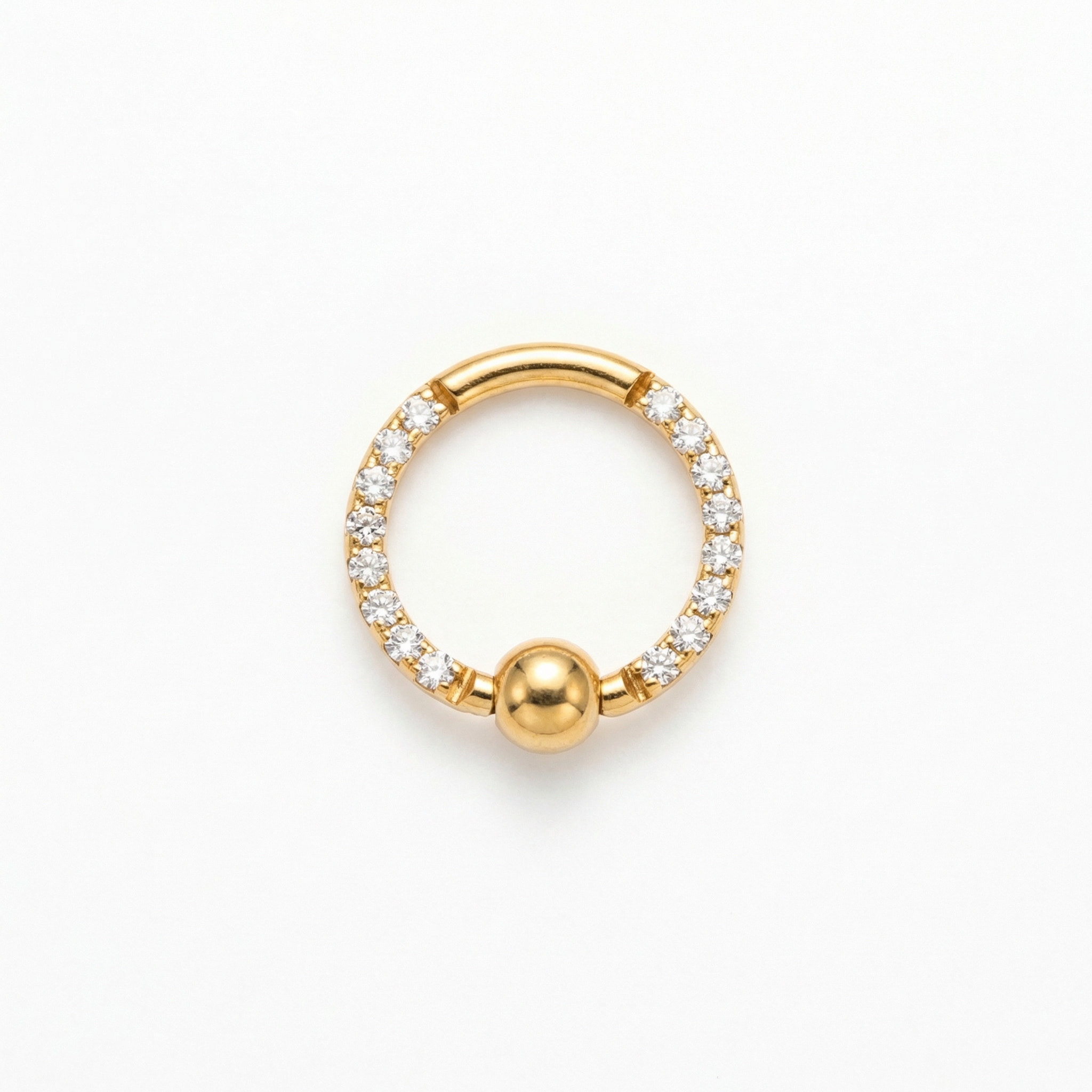 Earrings For A Daith Piercing - 16G G23 titanium gold