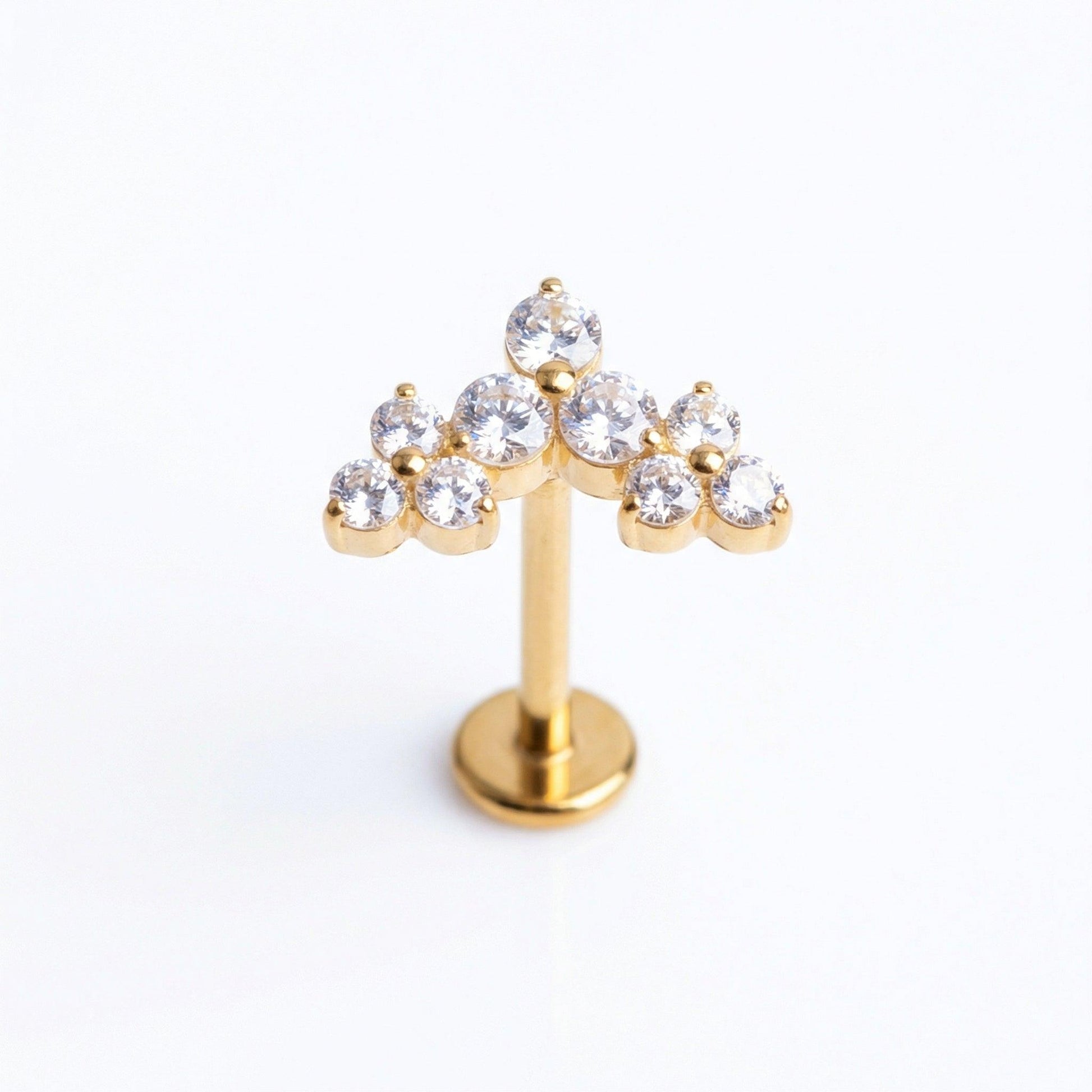 Triple Helix Cartilage Piercing - Gold G23 titanium elegant