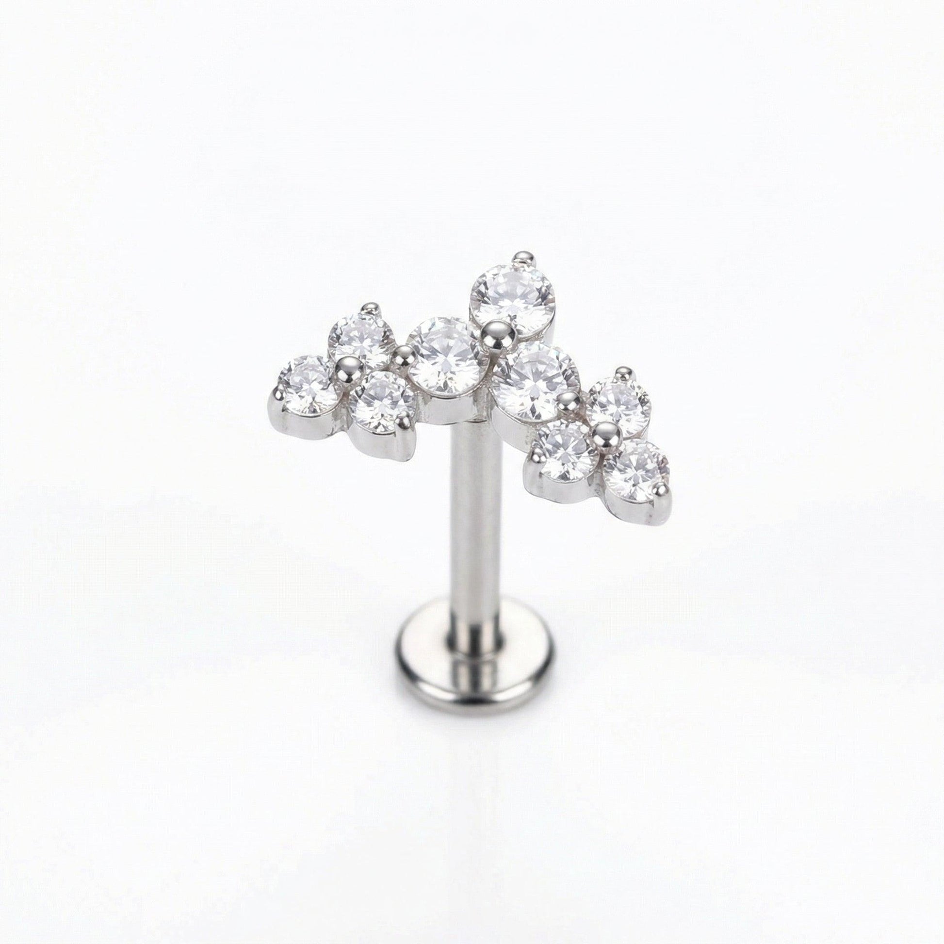 Triple Helix Cartilage Piercing - Silver G23 titanium elegant