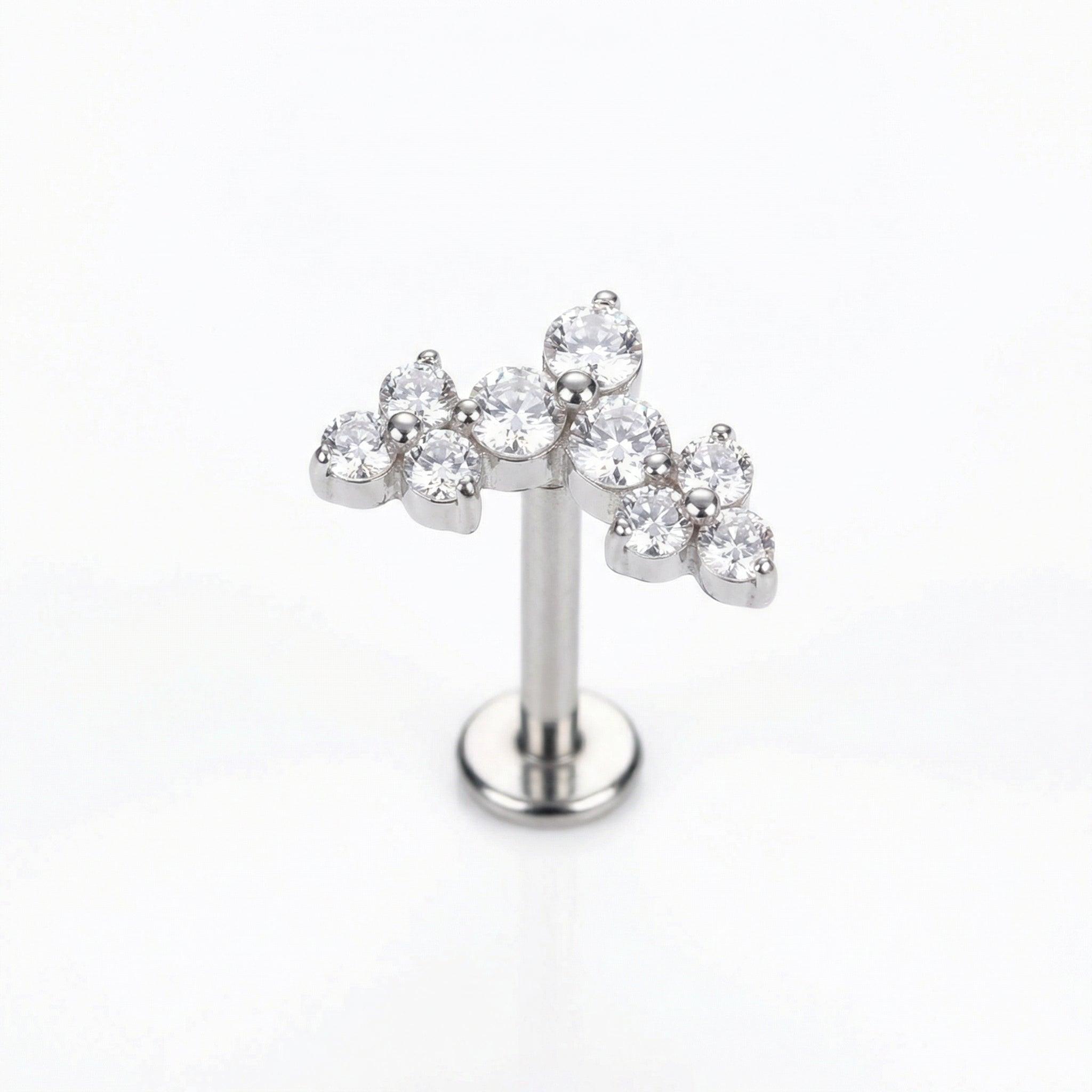 Triple Helix Cartilage Piercing - Silver G23 titanium elegant