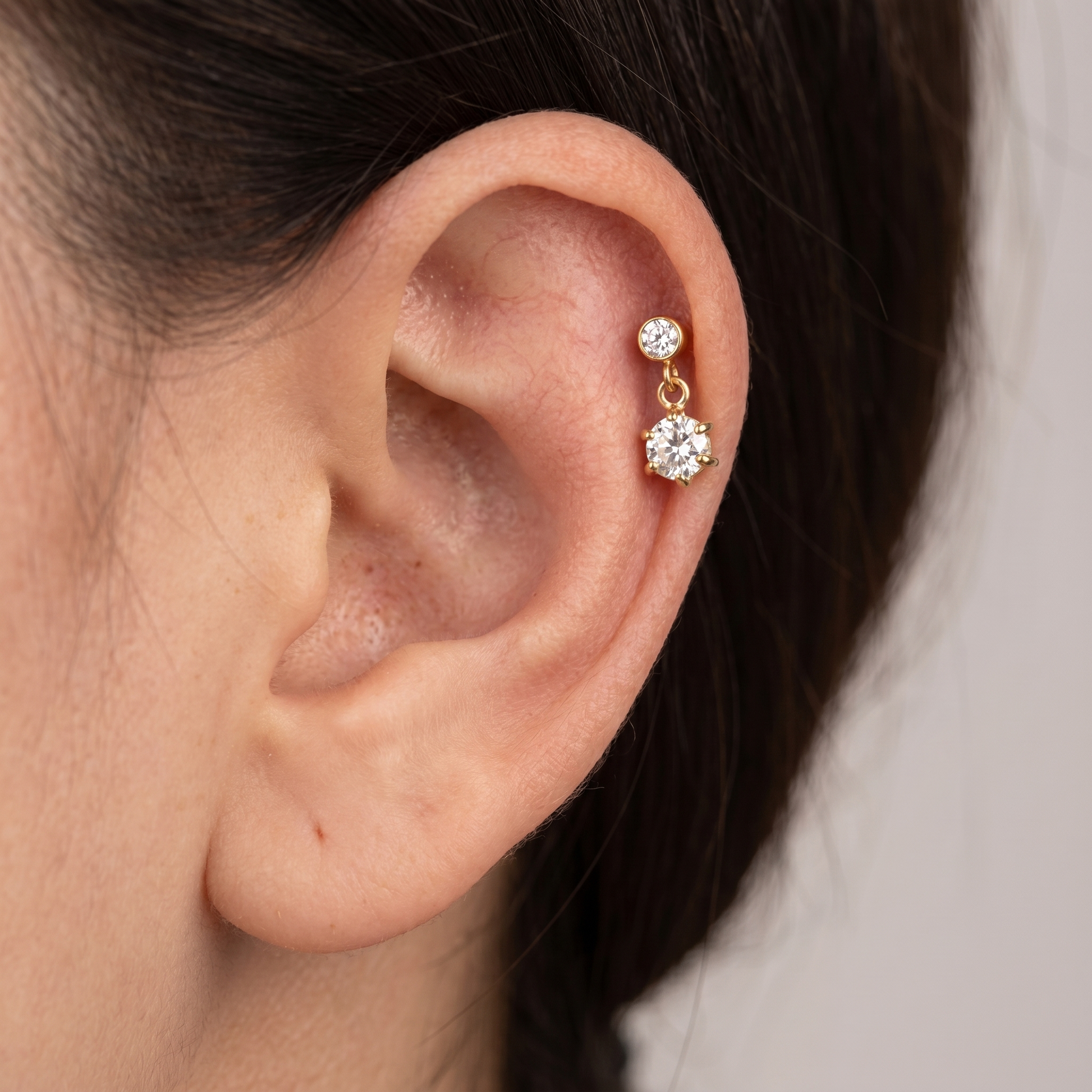 Zircon Hidden Helix Piercing · helix jewelry stud