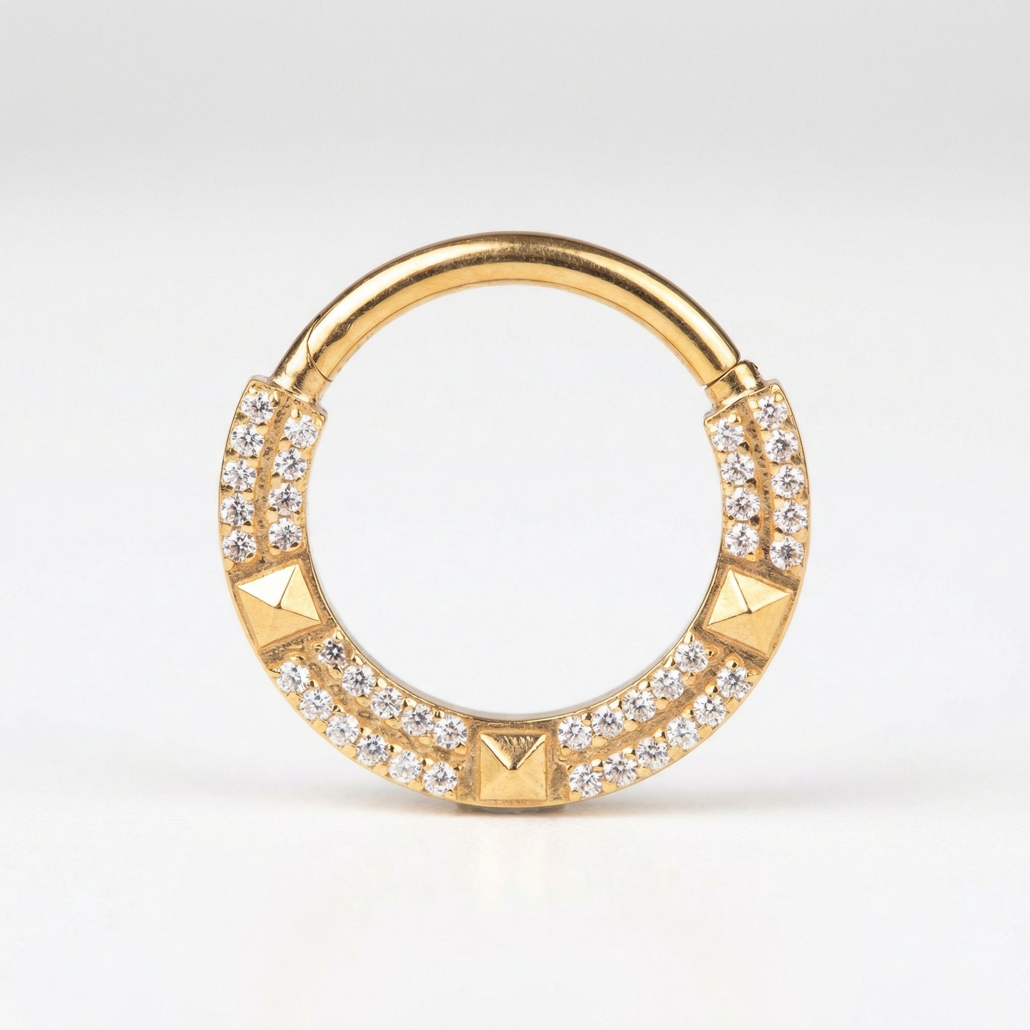 Standard Septum Piercing Gauge - Gold G23 titanium geometric