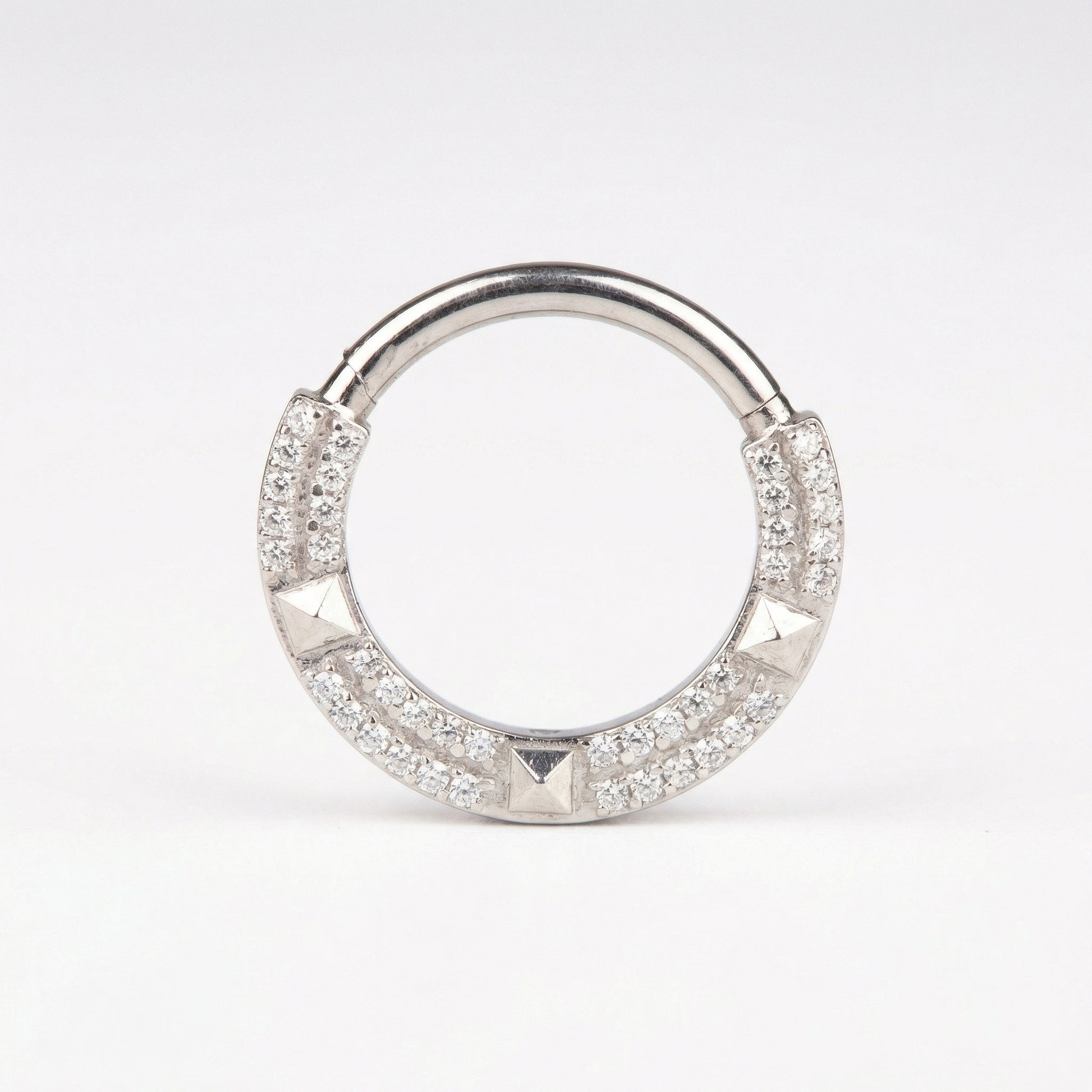 Standard Septum Piercing Gauge - Silver G23 titanium geometric