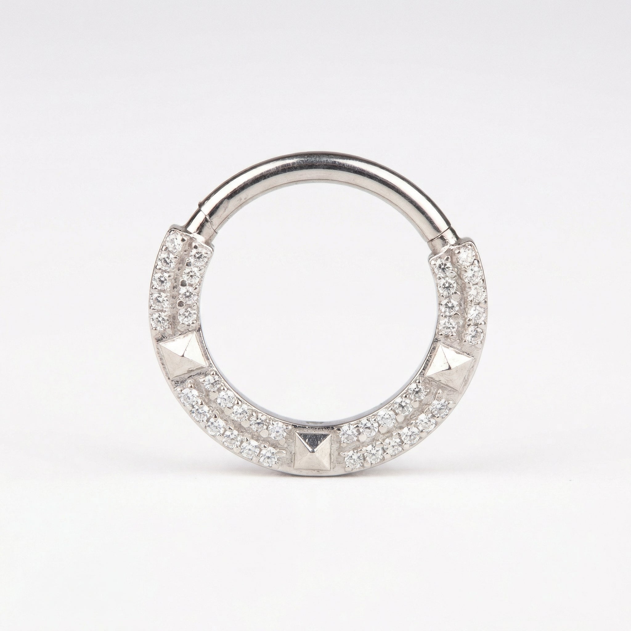 Standard Septum Piercing Gauge - Silver G23 titanium geometric
