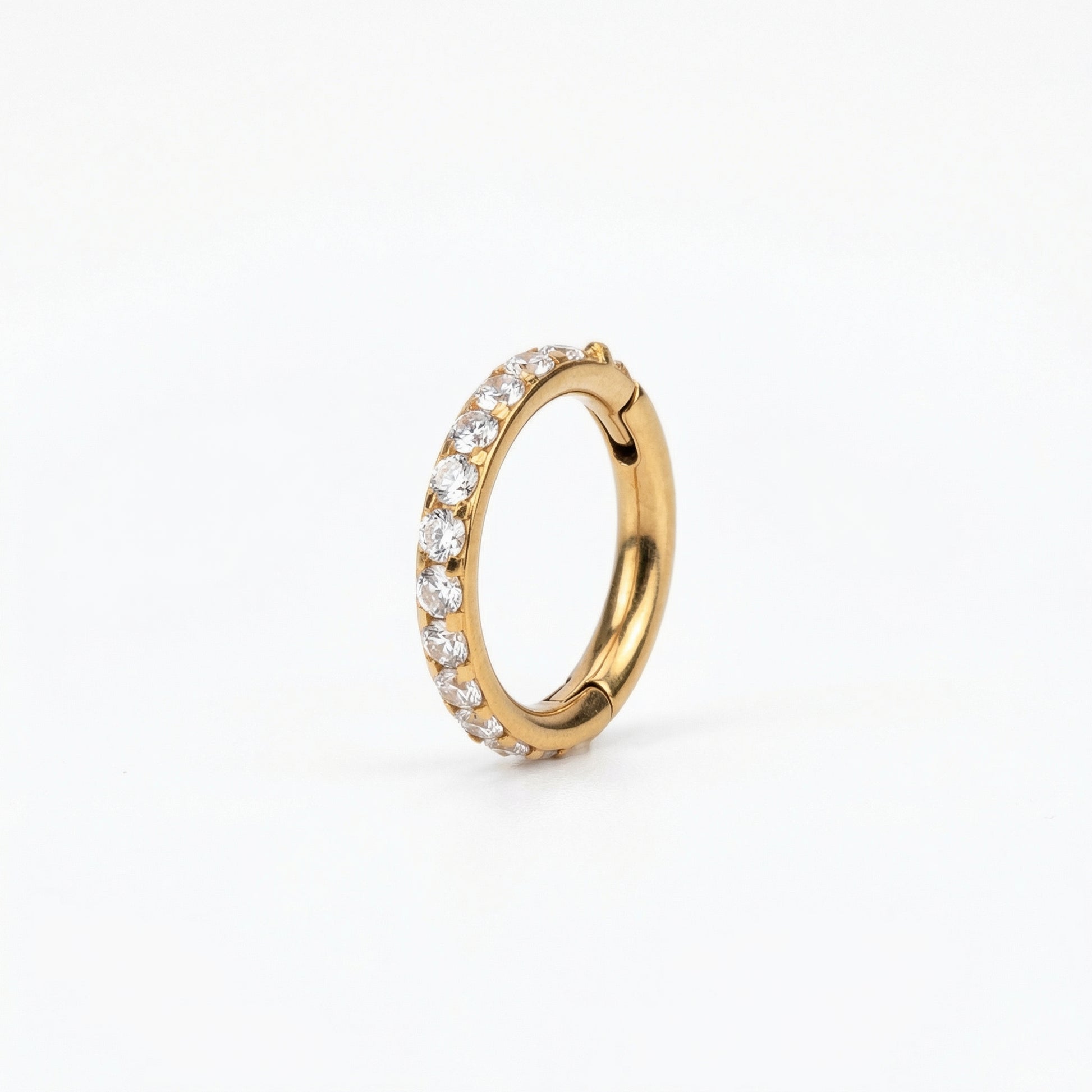 Triple Forward Helix Piercing - Gold G23 titanium zircon
