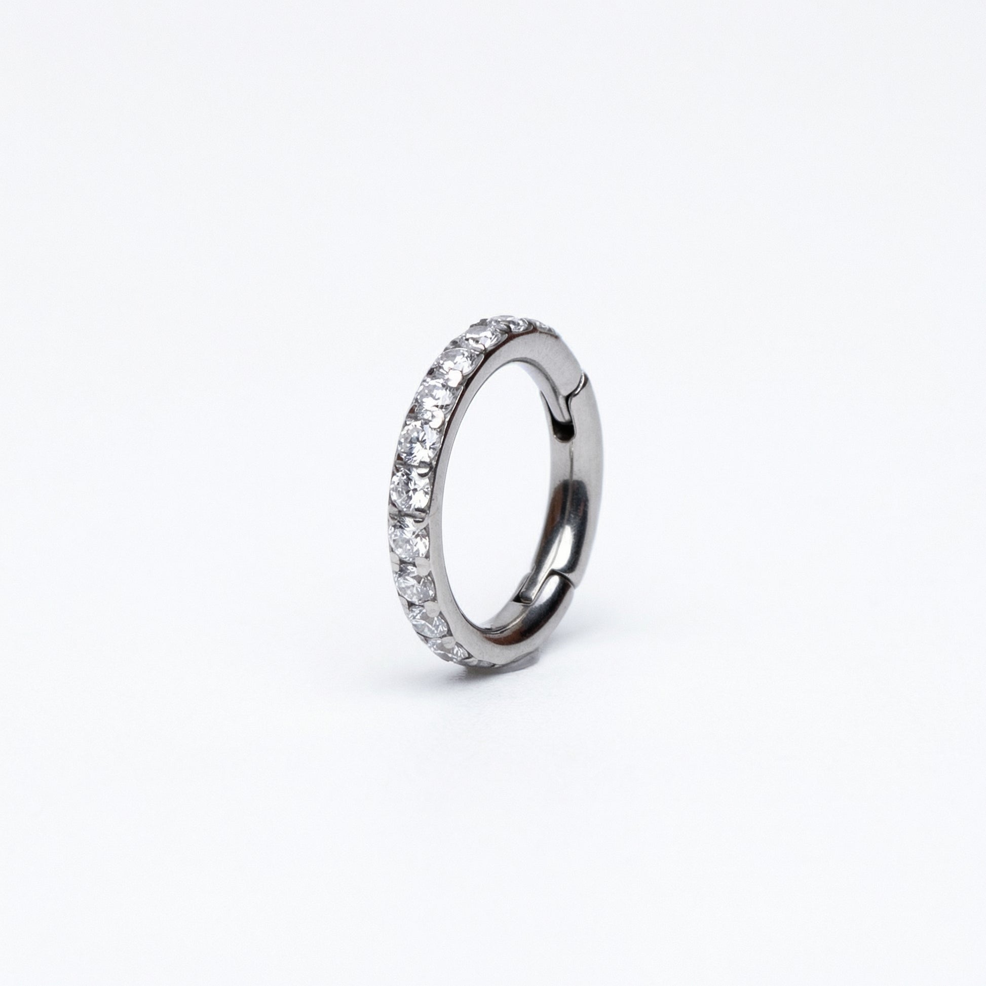 Triple Forward Helix Piercing - Silver G23 titanium zircon
