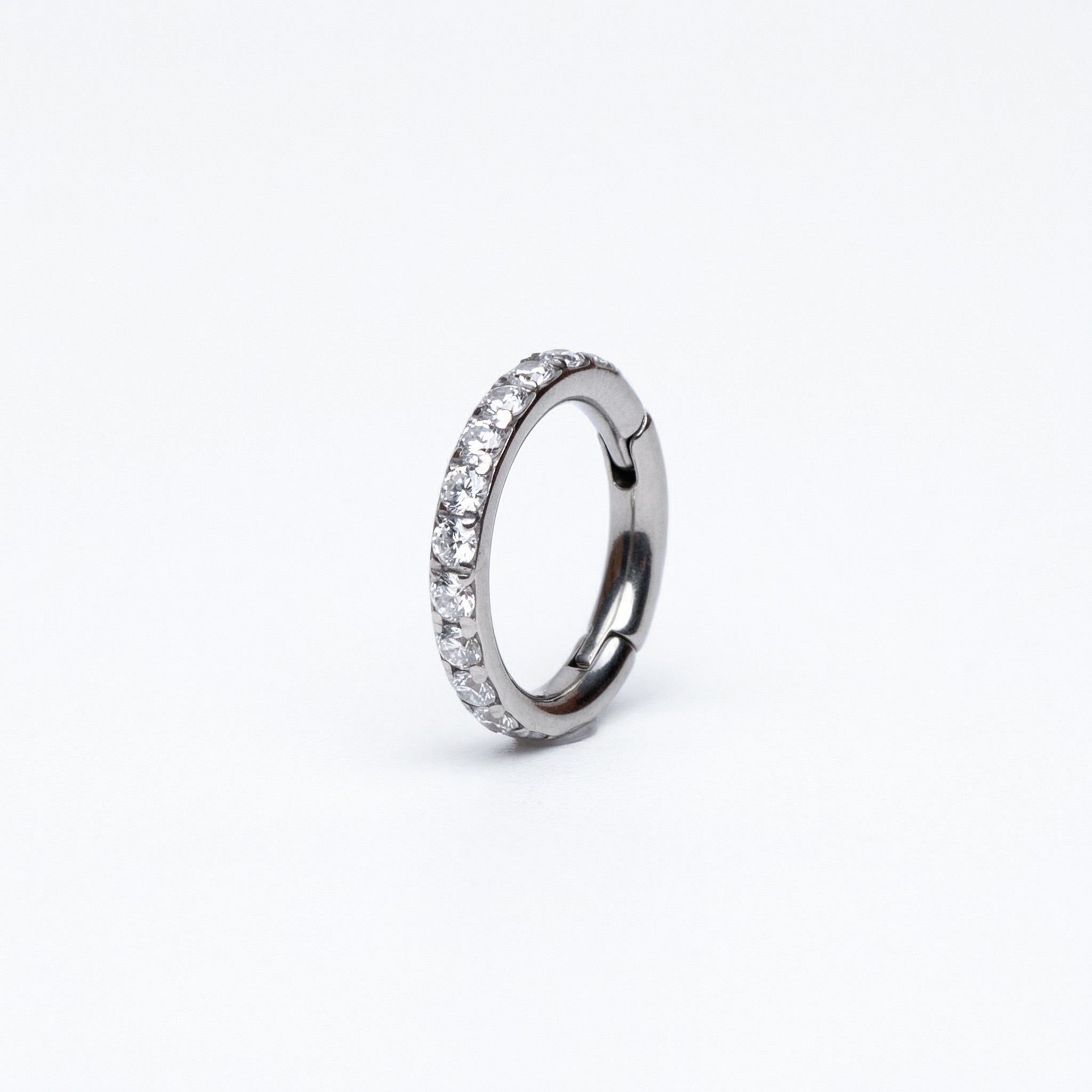Triple Forward Helix Piercing - Silver G23 titanium zircon